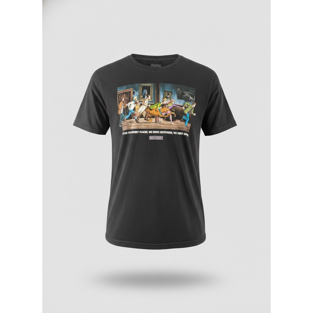 Scooby-Doo Supernatural Scoobynatural Kids Black Graphic T-Shirt Size L